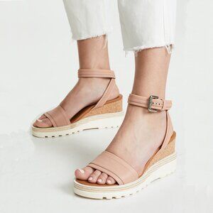 See By Chloe Robin Leather Platform Wedge Sandals